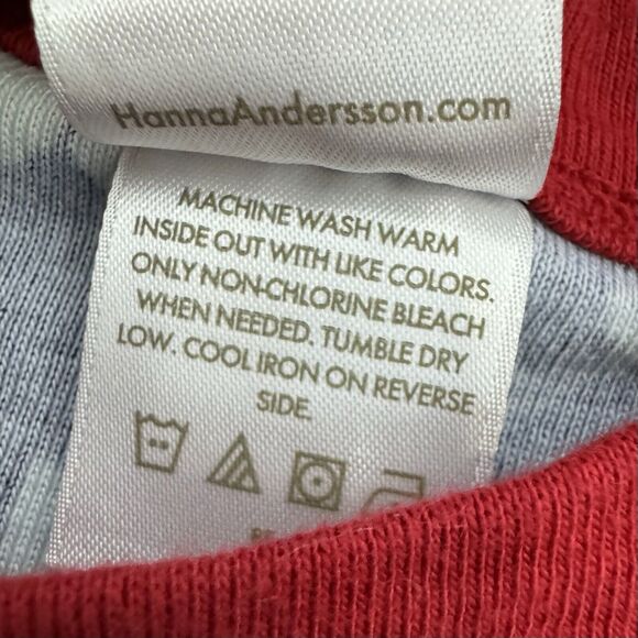 Hanna Andersson Kids Holiday Long John Pajama Set Size US 4 Blue Gnome Sweet - Picture 7 of 9